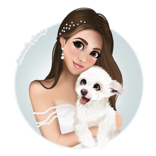 Load image into Gallery viewer, Custom Cartoon Human &amp; Pet Portrait Designs