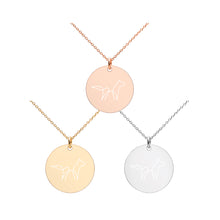 Load image into Gallery viewer, Oohlala Engraved Silver Disc Necklace