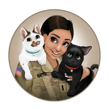 Load image into Gallery viewer, Custom Cartoon Human &amp; Pet Portrait Designs