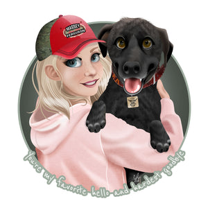 Custom Cartoon Human & Pet Portrait Designs