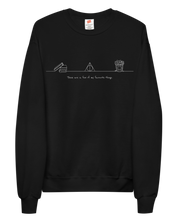 Load image into Gallery viewer, LE Black Unisex Eco-Smart Favorite Things Crew Neck